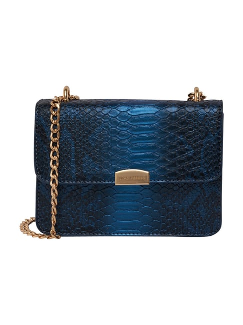 Blue snakeskin bag best sale