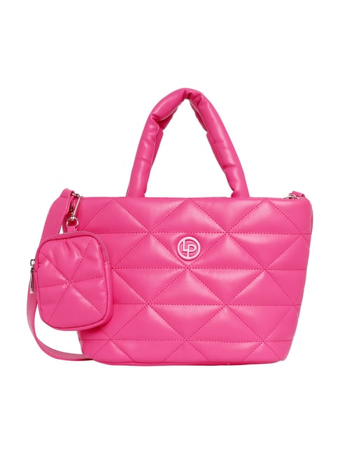 Buy Lino Perros Fuschia Quilted Medium Tote Handbag at Best Price