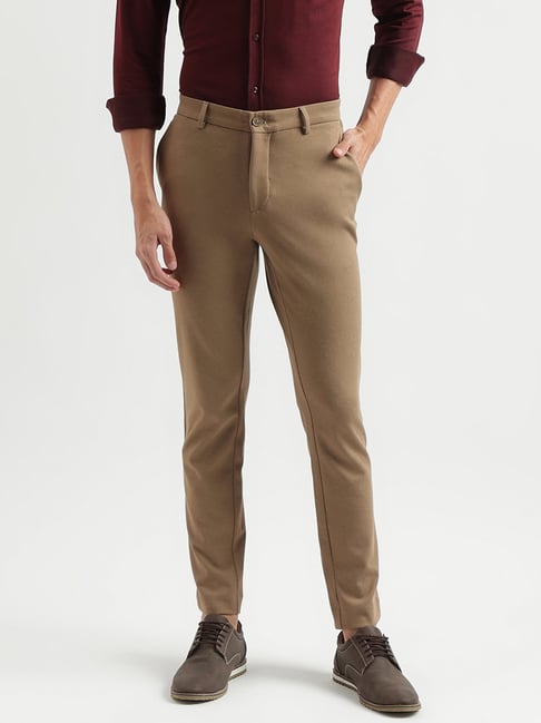 Velasca | Sand brown chino pants without pleats. Made in Italy