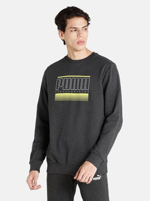 Puma Grey Cotton Regular Fit Printed Sweatshirt-picture-39