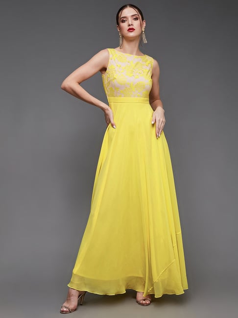 Buy Vero Moda Yellow Floral Print Maxi Dress for Women Online @ Tata CLiQ