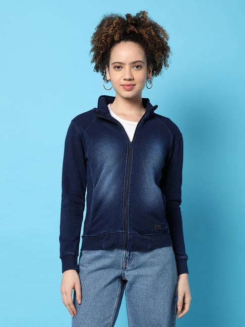Women's Solid Black High Neck Jacket – Levis India Store