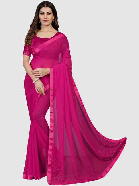 Hot Pink Traditional Patola Silk Weaving Saree – Ranjvani