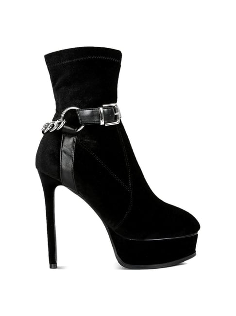 NELL AB 85 | Black Calf Leather Ankle Boots | Autumn Collection | JIMMY CHOO