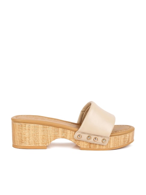 Buy Rag Co Women's Beige Casual Sandals for Women at Best Price