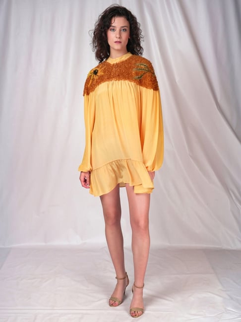 Buy Summer Dress With Floral Hand-embroidery for Women Online @ Tata CLiQ  Luxury
