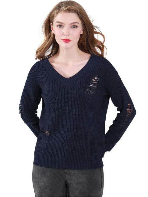London Rag Navy Crochet Pattern Sweater-picture-35