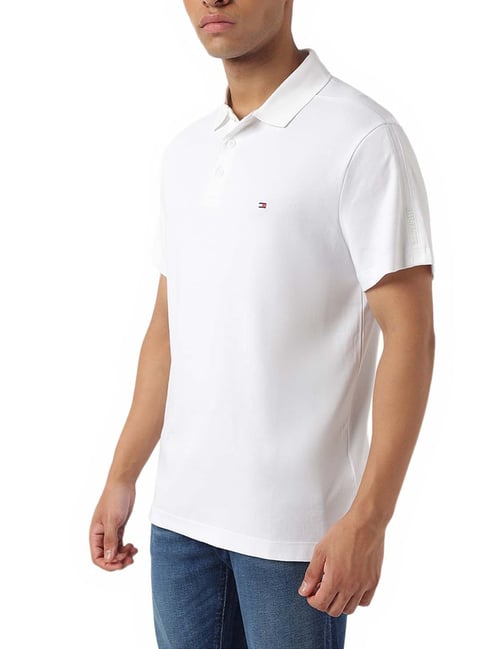 Mens white tommy hilfiger cheap polo shirt