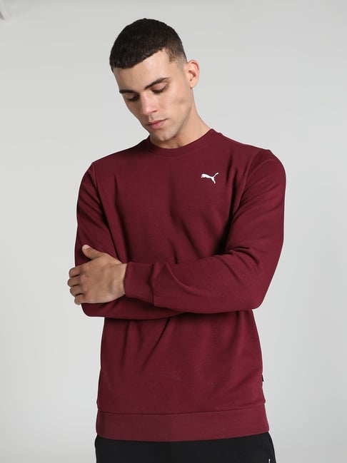 Puma Red Cotton Regular Fit Sweatshirt