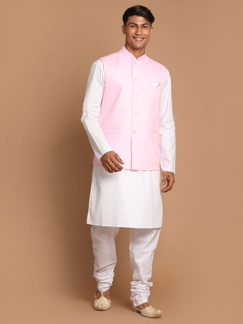 Modishly Styled Puff Pocket Green Velvet Nehru Jacket with White Kurta |  Jackets, Half jacket, Modi jacket