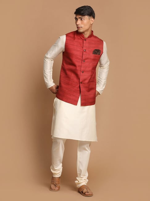 Cotton Blend Party Wear Red Modi Jacket, Packaging Type: Poly Bag at Rs  425/piece in Jaipur