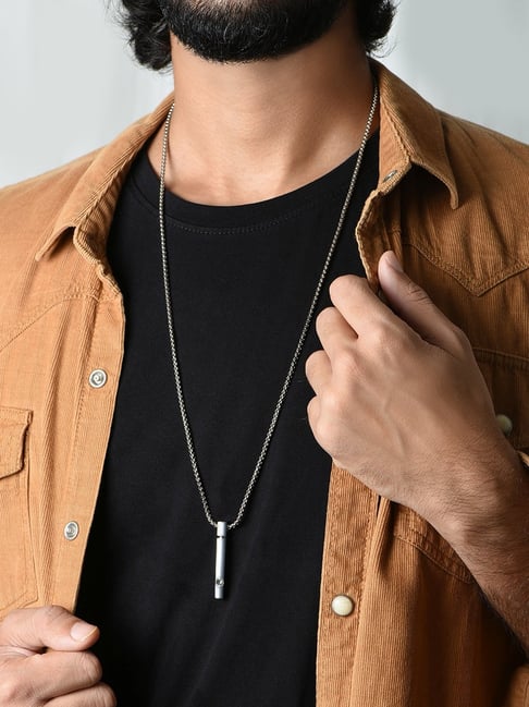Charm Arrow Designs Pure Silver Stylish Chain Necklace Pendant For Men Boys  at Rs 2599/piece | पेंडेंट हार in Khajuwala | ID: 2853129199997