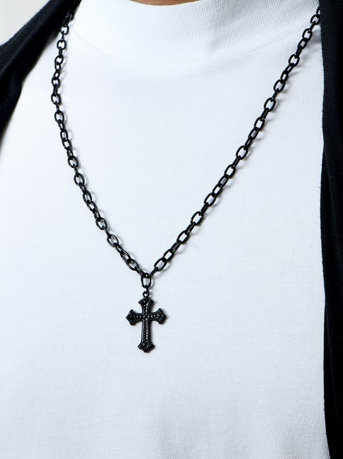 MUERDOU Cross Necklace for Men Cross Pendant STRENGTH Bible Verse Stainless  Steel Necklace: Buy Online at Best Price in UAE - Amazon.ae