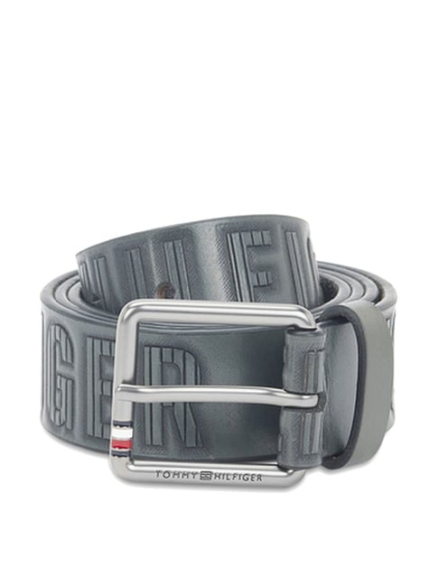 Buy Tommy Hilfiger Grey Kolding Logo Leather Waist Belt Online At Best  Price @ Tata CLiQ