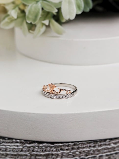 Curio Cottage 925 Silver Crown Stuuded Zircon Ring-picture-38