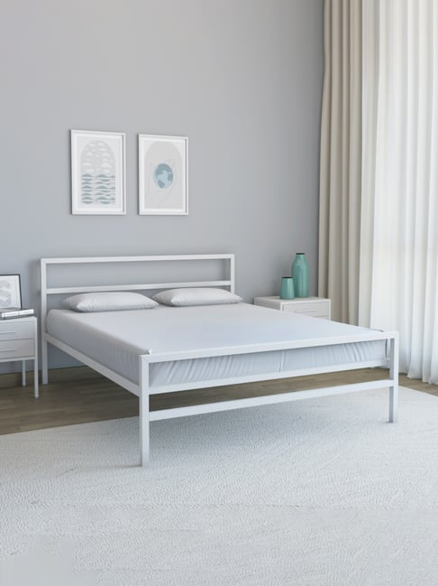 Doctor Dreams by Nilkamal White Metal King Striker Bed
