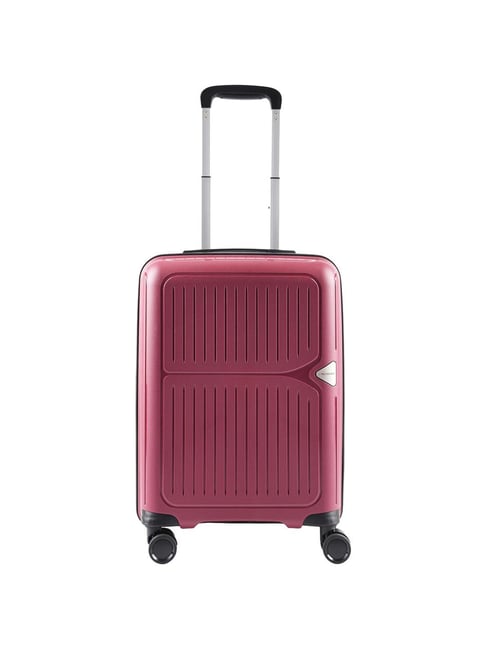 Buy Aristocrat Maroon Textured Hard Cabin Trolley Bag 22 cm Online At Best Price Tata CLiQ