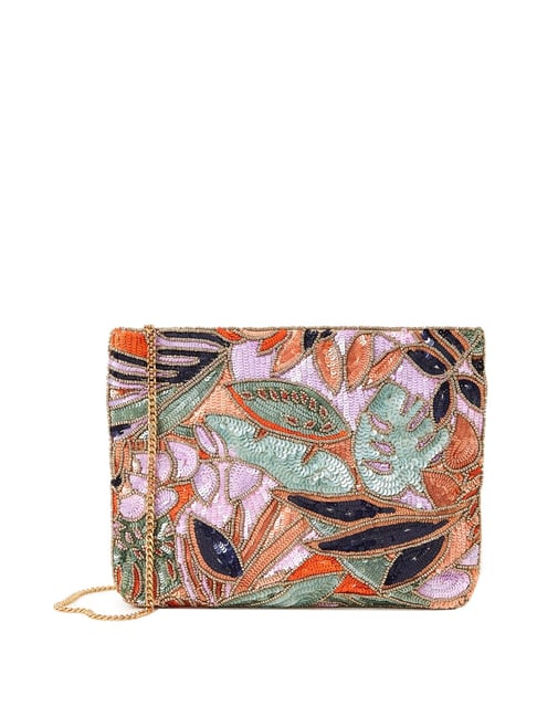 Buy Accessorize London Palm Multicolor Embellished Clutch Online At Best Price Tata CLiQ