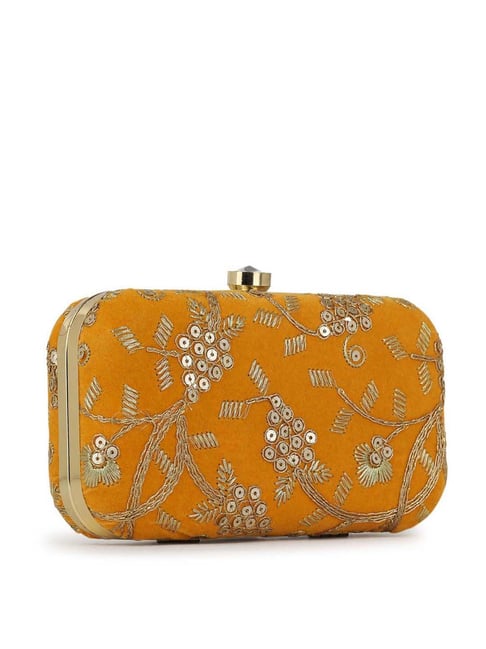 Anthropologie | Bags | Exuma Anthro Leather Convertible Envelope Clutch  Yellow W Colorful Mini Poms | Poshmark