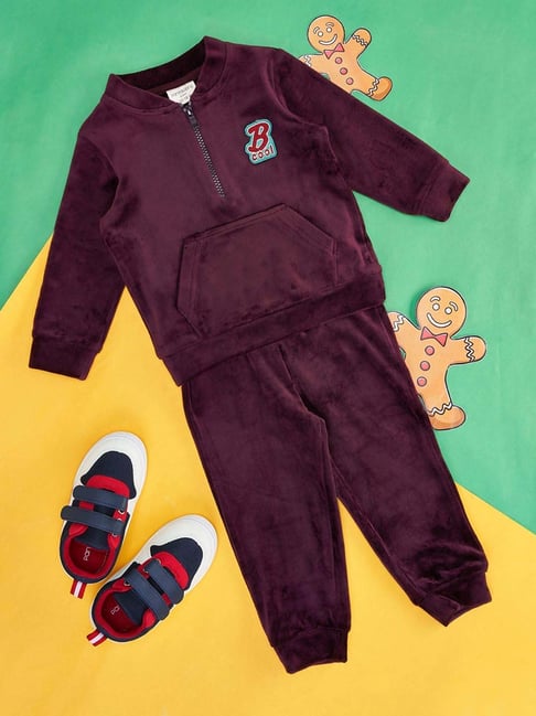 Pantaloons Baby Wine Cotton Embroidered Full Sleeves Sweatshirts Set-picture-29