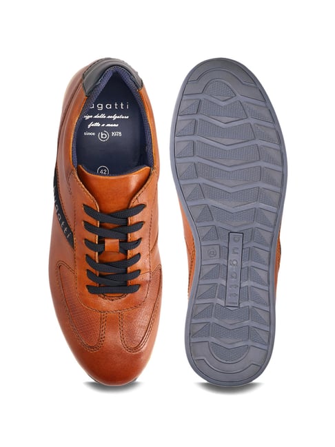 Sneakers discount cognac heren