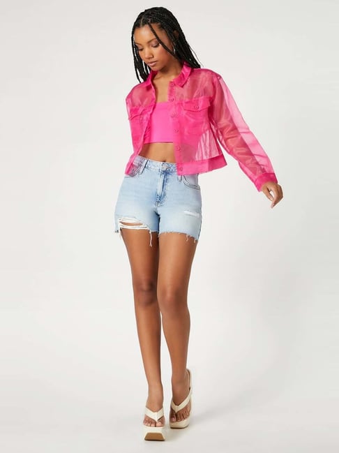 Amazon.com: Neon Dog Cropped Ladies Denim Jacket - Multicolor Women's Denim  Jacket - Graphic Denim Jacket - Light Washed, S : Clothing, Shoes & Jewelry