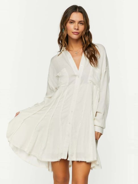 Forever 21 White Shirt Dress