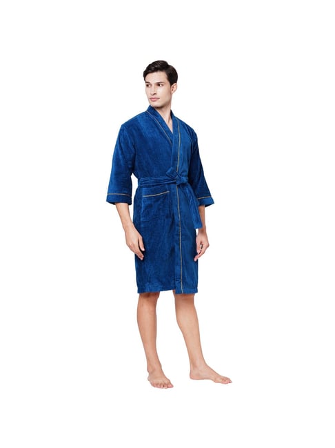 Men :: Robes :: Terry Cloth Robes :: 100% Turkish Cotton Navy Blue Terry  Kimono Bathrobe - Wholesale bathrobes, Spa robes, Kids robes, Cotton robes,  Spa Slippers, Wholesale Towels