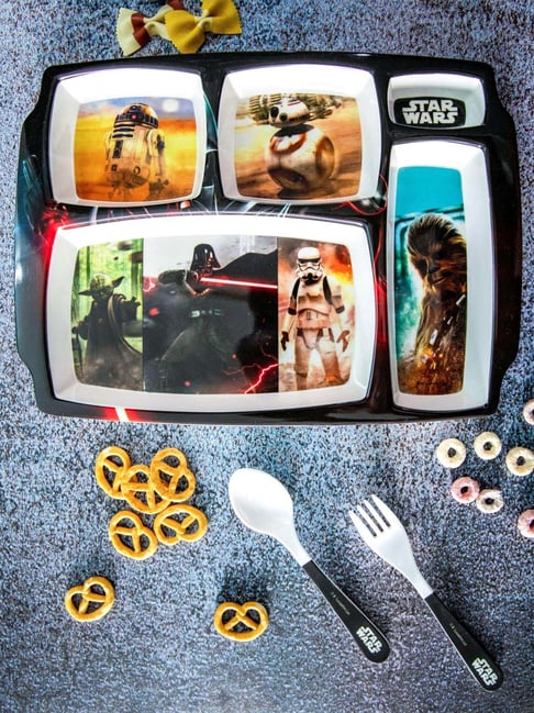 Buy Servewell Star Wars Melamine Rectangle Kids 3Pcs Dinner Set at