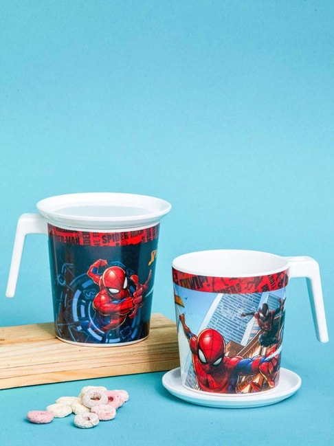 Buy Servewell Spiderman Melamine Laura Mug Large Kids Set - Set of