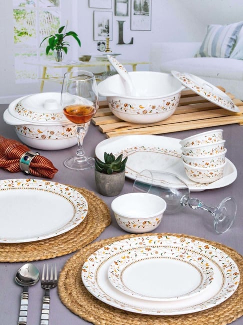 Buy Servewell Filigree Melamine 31Pcs Dinner Set at Best Price