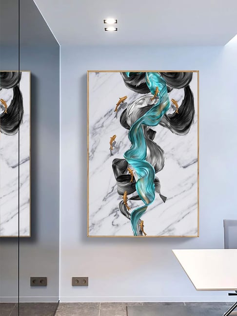 Art Street Printed Gold Cotton Canvas Wall Art-picture-39