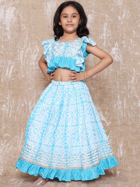 Blue And White Lehenga Set – Vaishali Agarwal