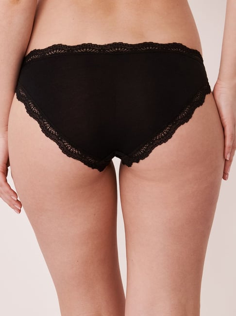 La Vie En Rose Black Lace Work Panty