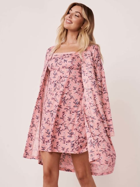 La Vie En Rose Pink Floral Print Robe-picture-44