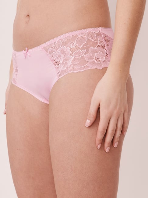 Buy La Vie En Rose Pink Lace Work Panty for Women Online @ Tata CLiQ