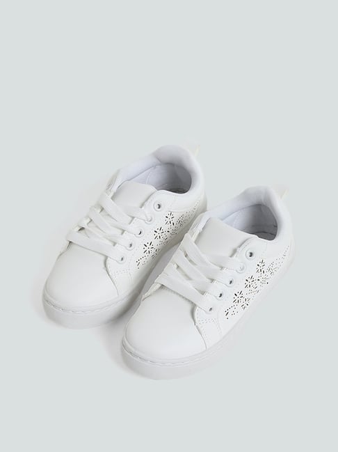 BLOCK SNEAKERS WITH WEDGE OUTSOLE IN CALFSKIN - OPTIC WHITE | CELINE