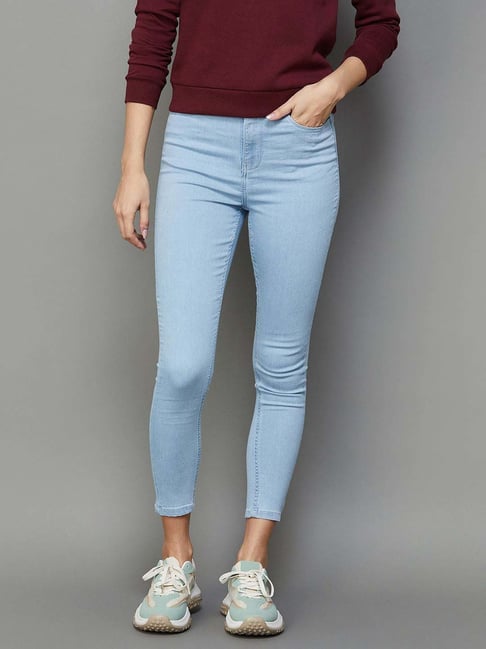 Buy Light Blue Jeans & Jeggings for Women by Dolce Crudo Online | Ajio.com