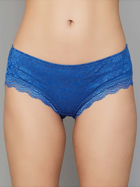 Ginger by Lifestyle Royal Blue Lace Work Hipster Panty