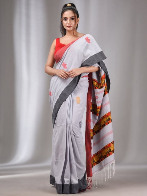 Buy HASTSHILPI Mulmul Cotton Grey Color Saree For Women's And Girls  Beautiful Block Printed Work Traditional Ethnic Indian Wear Fancy Saree  With Blouse Piece For All Occasions at Amazon.in