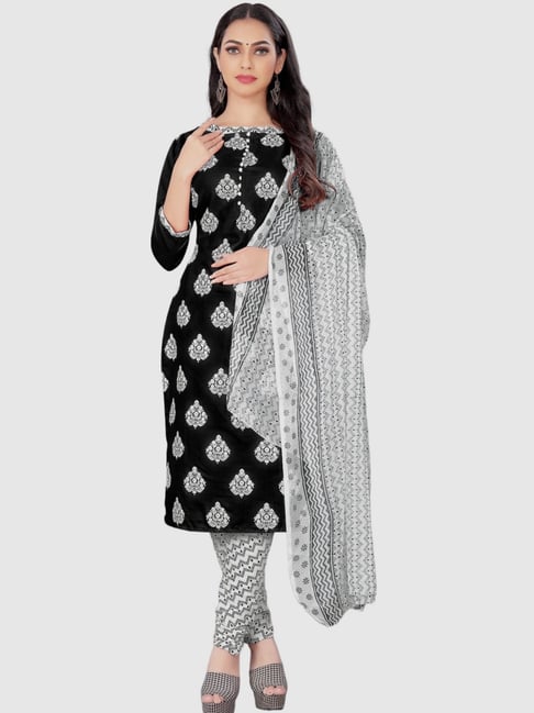 Cotton White Dress Materials at Rs 475 in Surat | ID: 20353933891