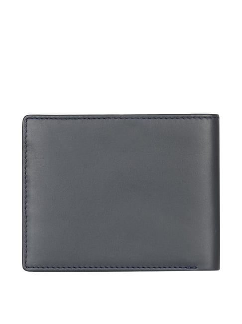 Navy Embossed Trifold Wallet