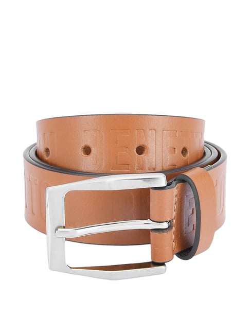 United Colors of Benetton Costa Tan Leather Waist Belt for Men - Main Image