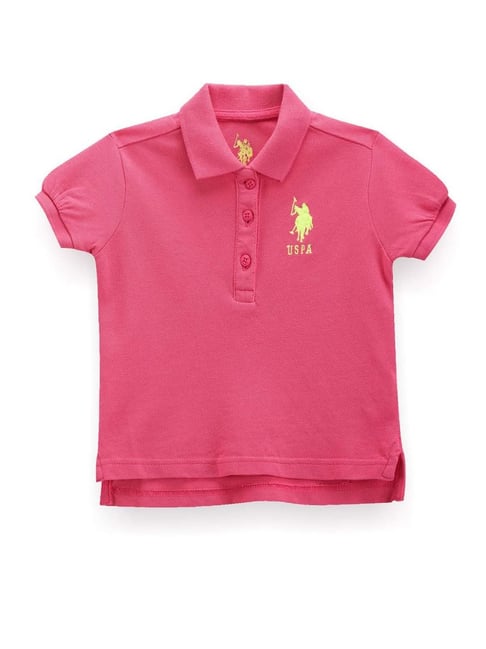 Pink polo shirt clearance kids