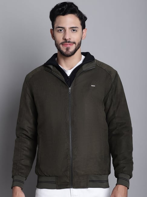 Cantabil Olive Regular Fit Jacket-picture-26