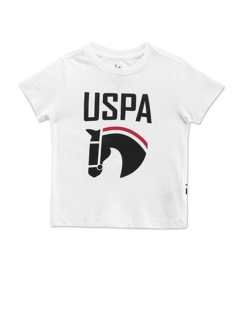 U.S. Polo Assn. Kids White Cotton Printed T-Shirt-picture-10