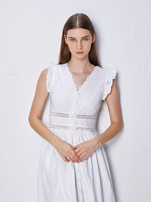 white dress full coverage maxi dress