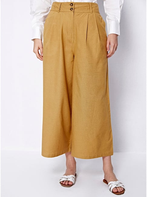 Buy linen pants women white in India @ Limeroad