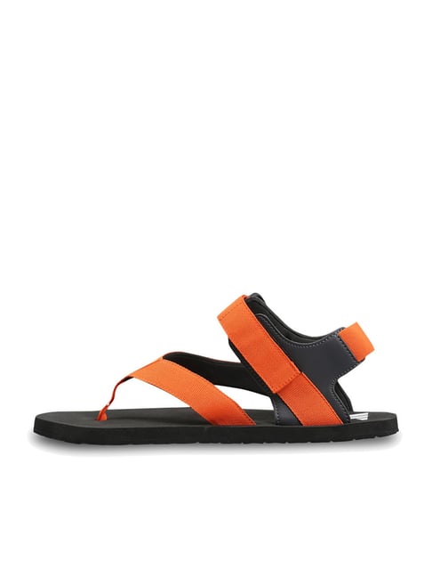 CHACO Orange Black Double Strap Sandals W7