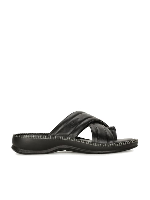 Bata Men's Black Toe Ring Sandals-picture-18